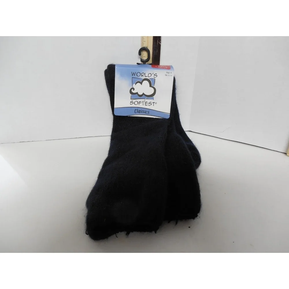 World's Softest SOCKS Classic Collection Size L M8.5-12 W10+ Navy